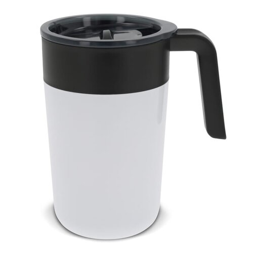 DeBle dubbelwandige koffiebeker 400 ml LT98834 duurzame dubbelwandige koffiebeker met logo