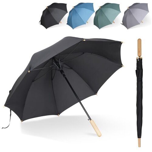 DeBle R-PET paraplu bedrukt LT97114 luxe duurzame stokparaplu voor bedrijven