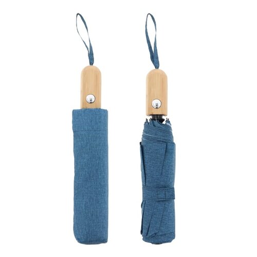 DeBle R-PET opvouwbare paraplu bedrukt LT97112 compacte duurzame paraplu voor bedrijven