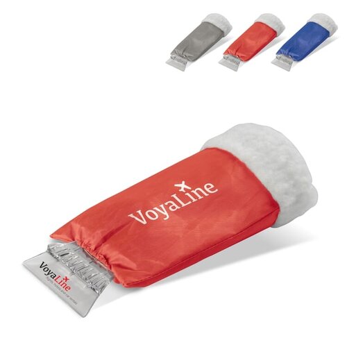 DeBle ijskrabber handschoen bedrukt LT90793 gevoerde winterhandschoen met ijskrabber voor bedrijven