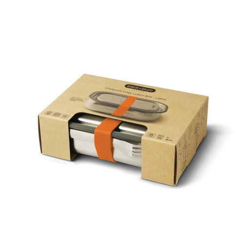 DeBle rvs lunchbox groot p439.0008 lekvrij bedrukt relatiegeschenk