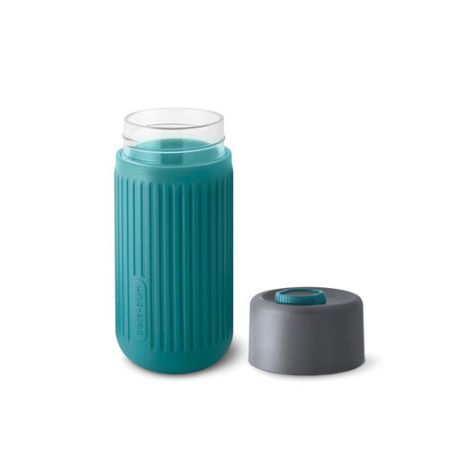 DeBle glazen travel cup 340ml p439.16 lekvrij bedrukt relatiegeschenk