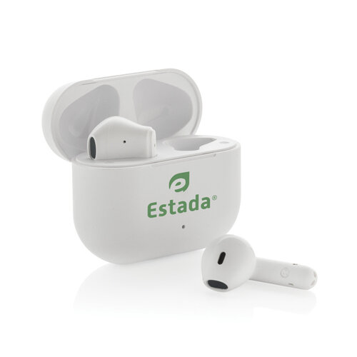 Tunevo RCS gerecyclede draadloze oordopjes met magnetische laadcase bedrukken met logo