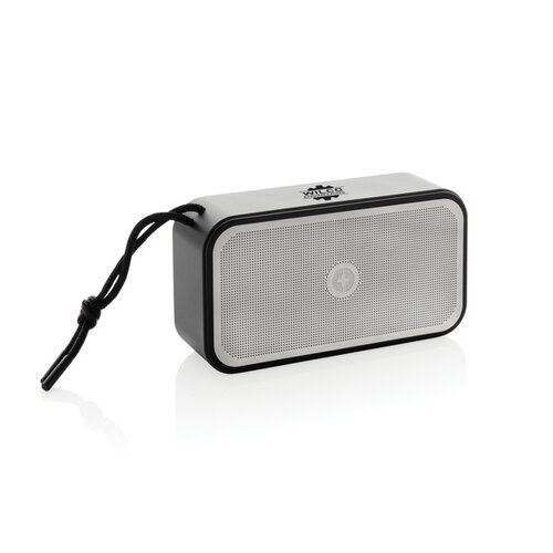 DeBle gerecycled aluminium 10w bass speaker bedrukt swiss peak p3310902