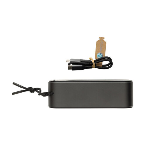 DeBle gerecycled aluminium 10w bass speaker bedrukt swiss peak p3310902