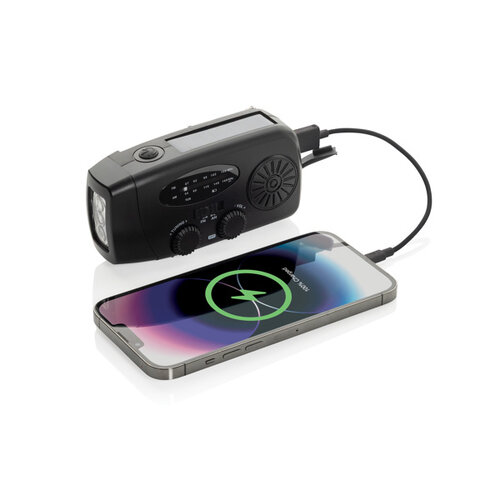 DeBle rcs gerecyclede noodradio bedrukt rescuewave p3264301