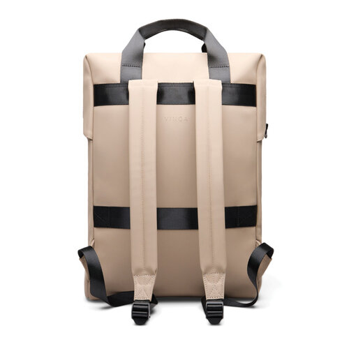 VINGA Baltimore RCS tote rugzak van gerecycled polyester bedrukt met bedrijfslogo