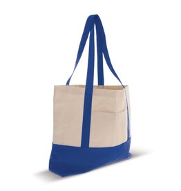 Canvas strandtas OEKO TEX 280 g/m2 met logo bedrukking DeBle katoenen tas relatiegeschenk NL BE