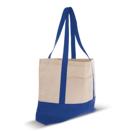 Canvas strandtas OEKO TEX 280 g/m2 met logo bedrukking DeBle katoenen tas relatiegeschenk NL BE