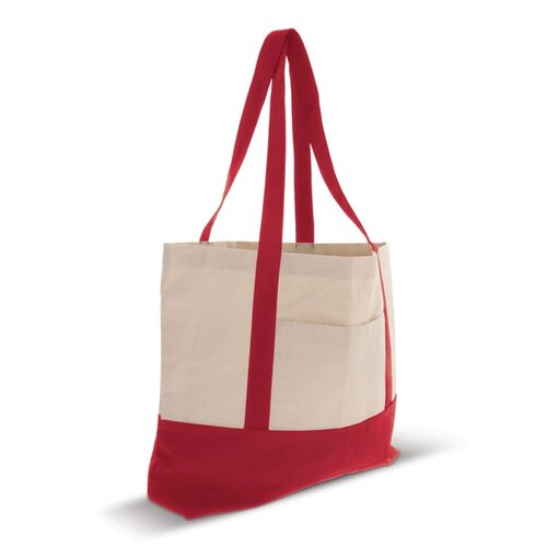 Canvas strandtas OEKO TEX 280 g/m2 met logo bedrukking DeBle katoenen tas relatiegeschenk NL BE