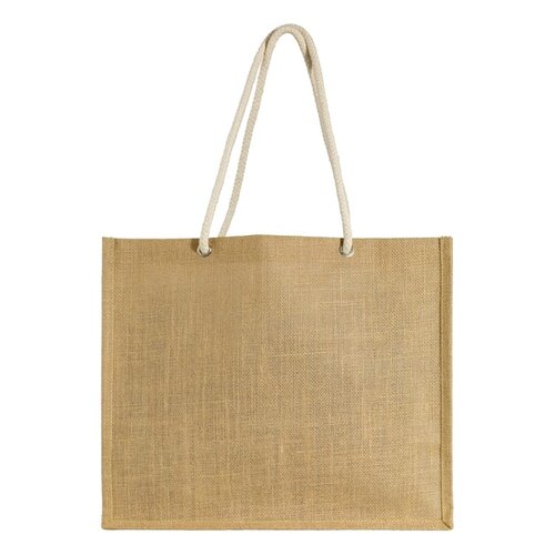 DeBle schoudertas jute LT91322 bedrukte tas