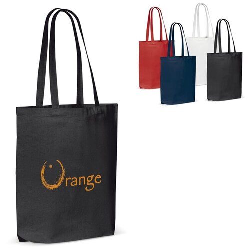 DeBle canvas schoudertas OEKO-TEX bedrukt met logo