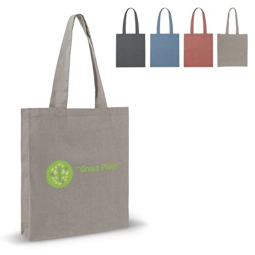 DeBle schoudertas recycled katoen bedrukt met logo