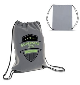 DeBle reflecterende trekkoord rugzak bedrukt met logo