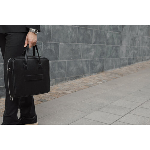 VINGA Bermond 15 inch computertas van RCS-gerecycled polyester bedrukt met bedrijfslogo