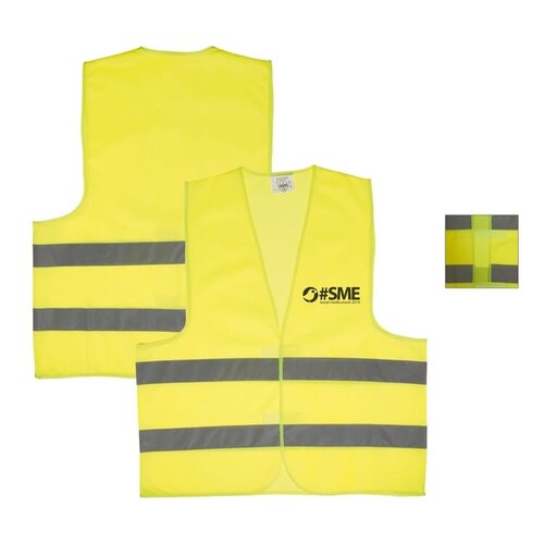 DeBle veiligheidsvest volwassenen geel LT90921 met logo bedrukking