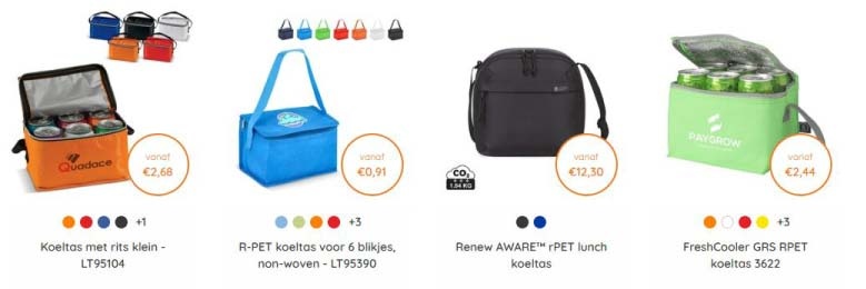 Kleine koeltassen met logo