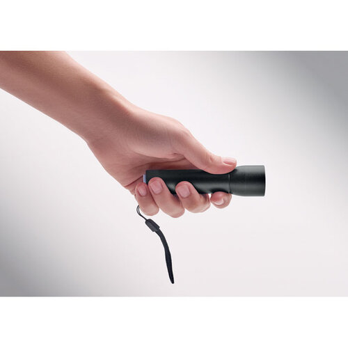 DeBle aluminium oplaadbare zaklamp MO2991 met logo