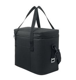 Gelid RPET koeltas MO2788 van 600D RPET polyester met 18 liter inhoud, PEVA-isolatie, verstelbare schouderband en voorvak bedrukken met logo