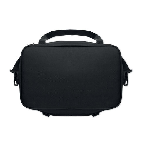 Gelid RPET koeltas MO2788 van 600D RPET polyester met 18 liter inhoud, PEVA-isolatie, verstelbare schouderband en voorvak bedrukken met logo