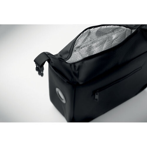 Lunch koeltas Wintry MO2810 van 600D RPET polyester met temperatuurindicator, aluminium isolatie en 10 liter inhoud bedrukken met logo