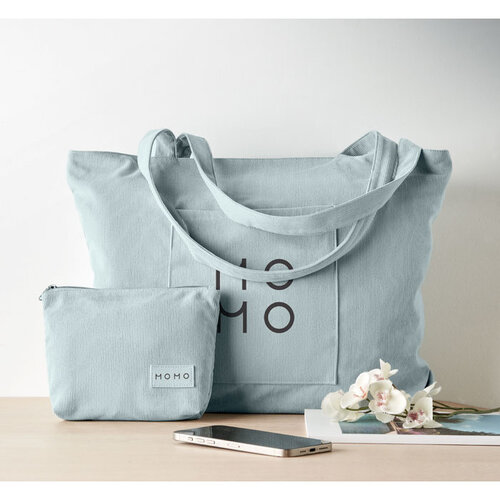 DeBle grote corduroy boodschappentas MO2875 Cordy G met logo