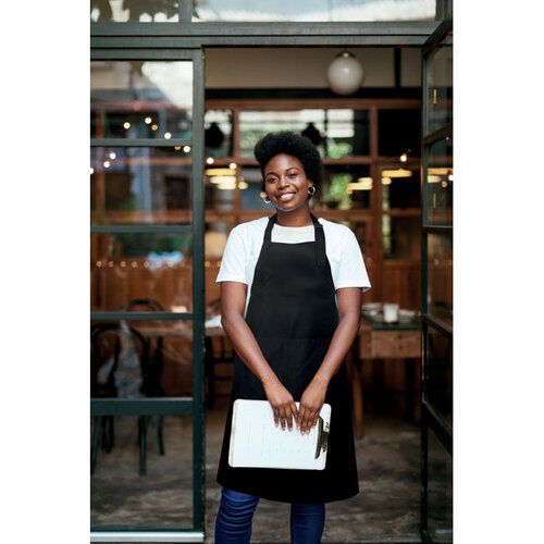 Verstelbaar keukenschort MO2349 bedrukken met logo DeBle