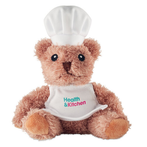 Pluche teddybeer chef-kok MO2837 bedrukken met logo DeBle