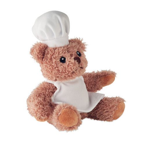 Pluche teddybeer chef-kok MO2837 bedrukken met logo DeBle