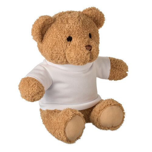Teddybeer met T-shirt 23cm MO2745 bedrukken met logo DeBle