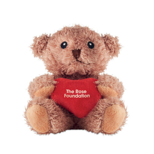 Pluche teddybeer met hart MO2802 bedrukken met logo DeBle