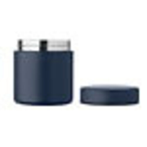 DeBle Gosnack dubbelwandige lunchcontainer 500 ml MO2757 van gerecycled RVS bedrukt met logo