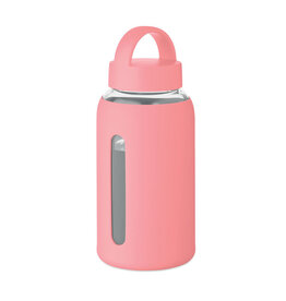 Fles van hoog borosilicaatglas MO2912 bedrukken met logo DeBle