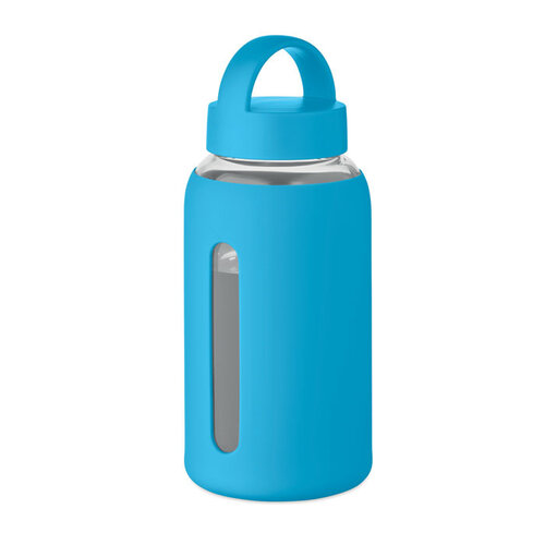 Fles van hoog borosilicaatglas MO2912 bedrukken met logo DeBle