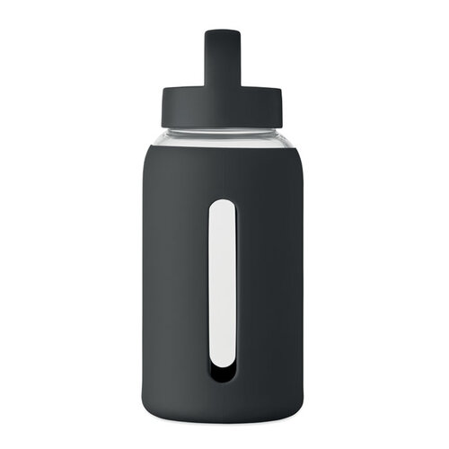 Fles van hoog borosilicaatglas MO2912 bedrukken met logo DeBle