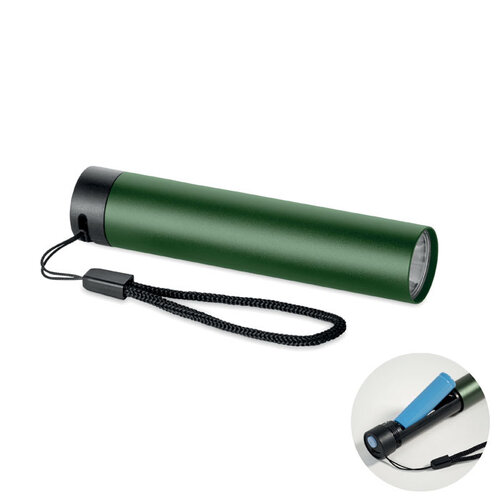 Gerecyclede aluminium zaklamp MO2786 bedrukken met logo DeBle