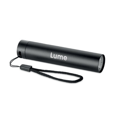 Gerecyclede aluminium zaklamp MO2786 bedrukken met logo DeBle
