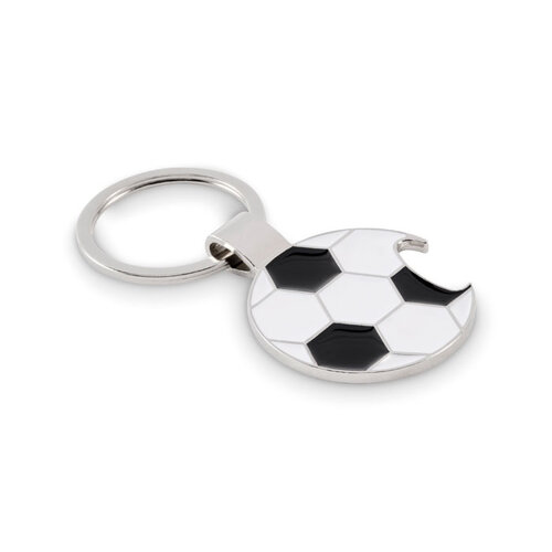 Voetbal hanger flesopener MO2795 bedrukken met logo DeBle