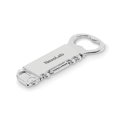 Flesopener in vrachtwagenvorm MO2820 bedrukken met logo DeBle