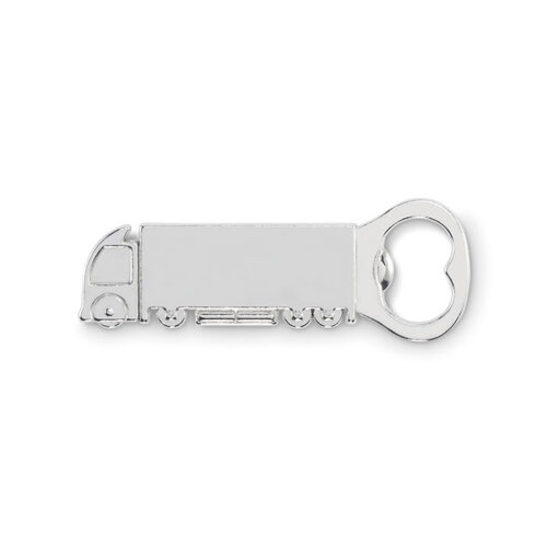 Flesopener in vrachtwagenvorm MO2820 bedrukken met logo DeBle