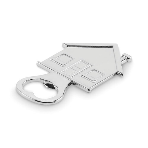Flesopener in huisvorm MO2828 bedrukken met logo DeBle