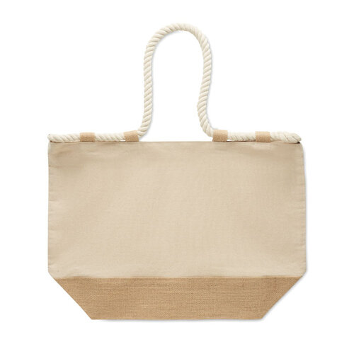 Strandtas canvas/jute MO2805 bedrukken met logo DeBle