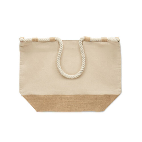 Strandtas canvas/jute MO2805 bedrukken met logo DeBle