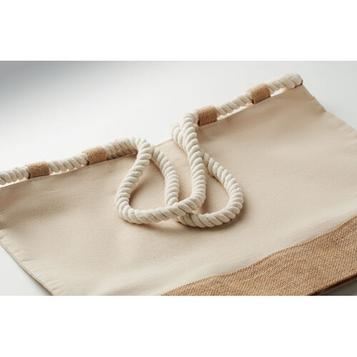 Strandtas canvas/jute MO2805 bedrukken met logo DeBle