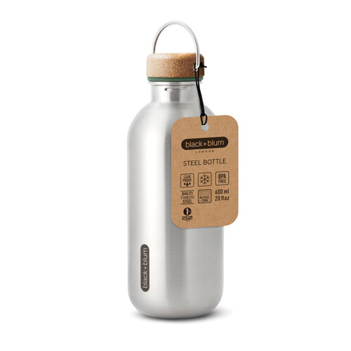 Black+Blum Stalen Water Fles 600 ml P439.1227 bedrukken met logo DeBle