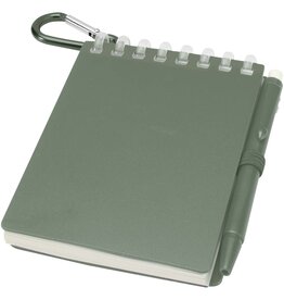 DeBle Lig Mini outdoor notitieboek met balpen van gerecycled materiaal bedrukken met logo