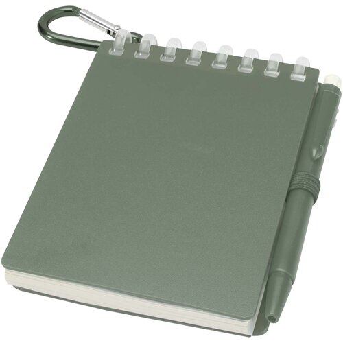 DeBle Lig Mini outdoor notitieboek met balpen van gerecycled materiaal bedrukken met logo