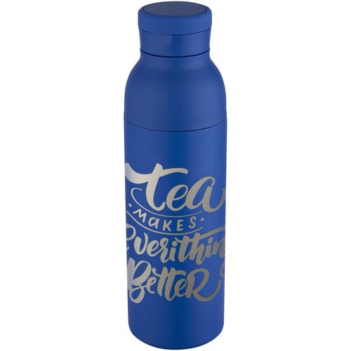 DeBle Illuminate RCS gerecyclede RVS drinkfles 650 ml dubbelwandig bedrukt met logo