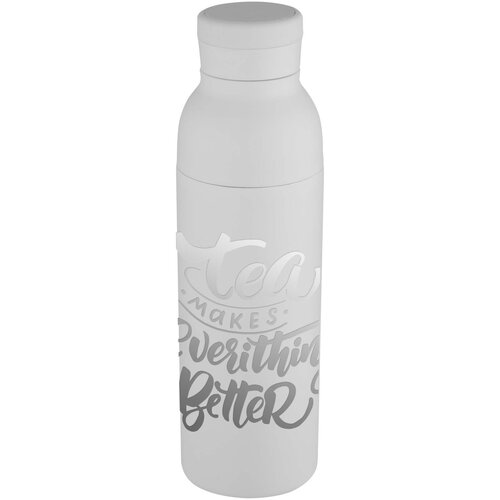 DeBle Illuminate RCS gerecyclede RVS drinkfles 650 ml dubbelwandig bedrukt met logo