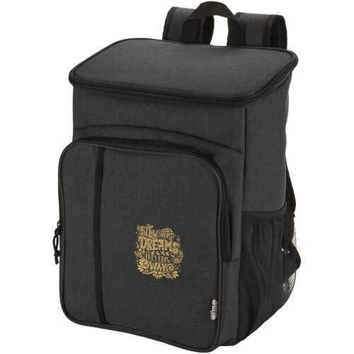 DeBle Tundra GRS gerecycleerde picknick koelrugzak 20L met bestekset bedrukt met logo